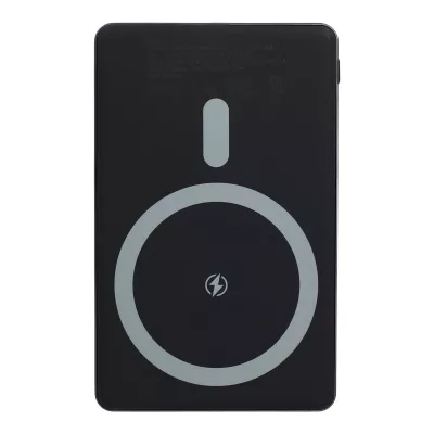 Bezprzewodowy powerbank Nexus kompatybilny z MagSafe R-ABS 5000mAh - czarny / stalowoszary (LT95510-N0235)