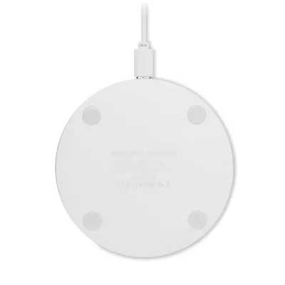 Ładowarka bezprzewodowa 10W szklana RESS - Bialy (MO6761-06)