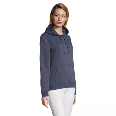 Bluza damska z kapturem 280 g/m² Sol's SPENCER WOMEN - Melanż Denim (S03103-HD)