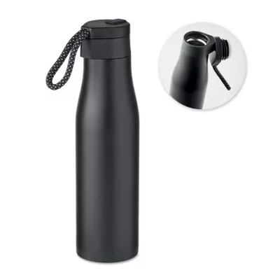 Butelka termiczna z magnetyczną pokrywką 600 ml URSUS - Czarny (MO6376-03)