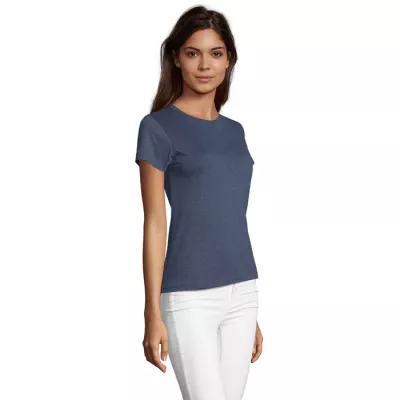 Koszulka damska 150 g/m² Sol's REGENT FIT WOMEN - Melanż Denim (S02758-HD)