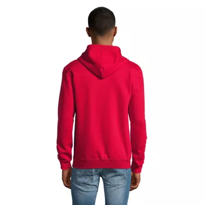 Bluza unisex z kapturem rozpinana 260 g/m² Sol's STONE - Czerwony (S01714-RD)