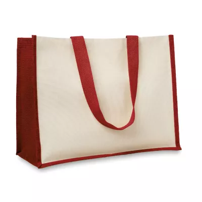 Torba jutowa laminowana CAMPO DE FIORI - Czerwony (MO8967-05)