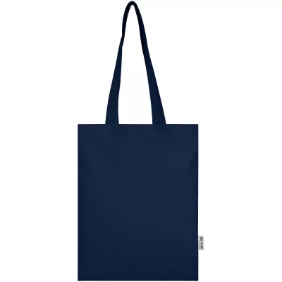 Madras Blend torba na zakupy z bawełny z recyklingu z certyfikatem GRS o gramaturze 140 g/m² i pojemności 7l - Granatowy (12076055)