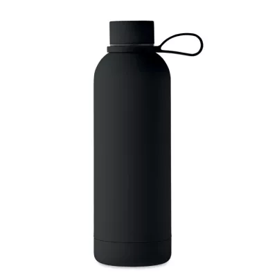 Butelka termiczna ze stali z recyklingu 500 ml EMERALD - Czarny (MO2315-03)