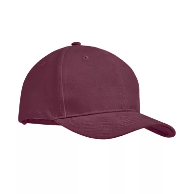 Czapka z daszkiem 6-panelowa 270 g/m² TEKAPO - Burgund (MO9643-02)