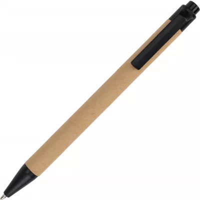 Notatnik A5 z czystymi stronami i długopisem z materiałów z recyklingu CHLOE - czarny (2377603)