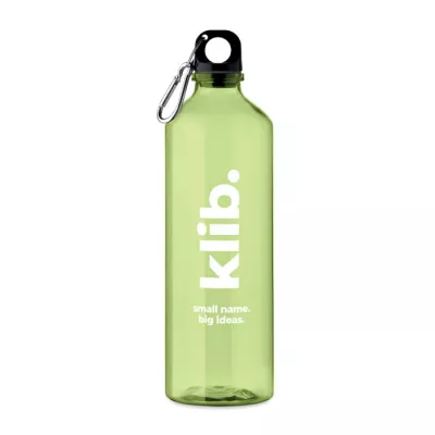 Butelka z RPET z karabińczykiem 750 ml MOSS RE750 - Przezroczysty Limonka (MO2804-51)
