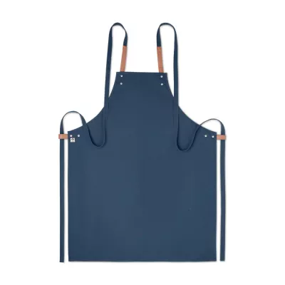 Fartuch z bawełny organicznej 340 g/m² NAGPUR COLOUR - Niebieski (MO6261-04)