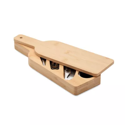 Zestaw do wina w bambusowym etui VINOVAULT SET - Drewna (MO2381-40)