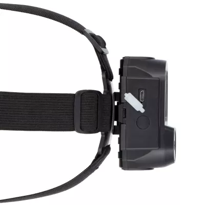 Latarka na głowę ze światłem LED i COB | Chad - czarny (V7198/W-03)