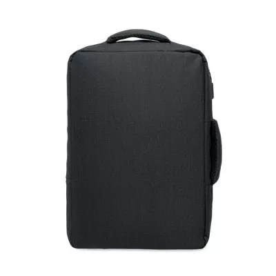 Plecak na laptop 15" z RPET LAUGAR - Czarny (MO2305-03)