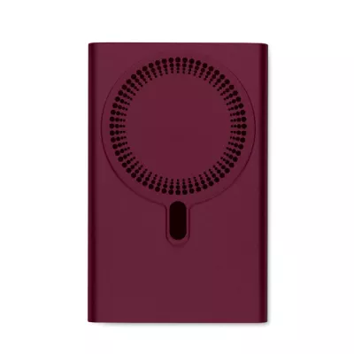 Powerbank magnetyczny 5000 mAh 15W z aluminium PAWTT - Burgund (MO2442-02)