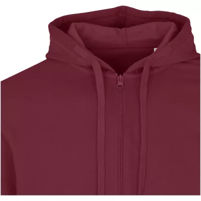 Jasper bluza unisex z kapturem z materiału organicznego pochodzącego z recyklingu z certyfikatem OCS, o gramaturze 280 g/m² - Głęboki bordowy (39666-DPBURGUN)