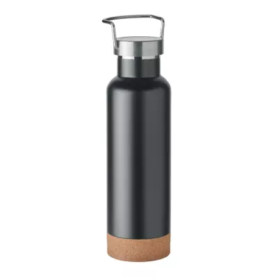 Butelka termiczna z recyklingu 500 ml IVES - Czarny (MO2234-03)