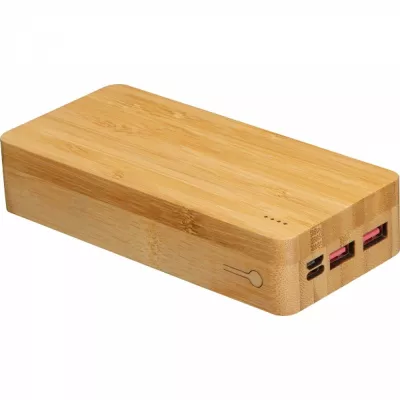 Power bank 20000 mAh bambusowy VALERIA - beżowy (3396913)
