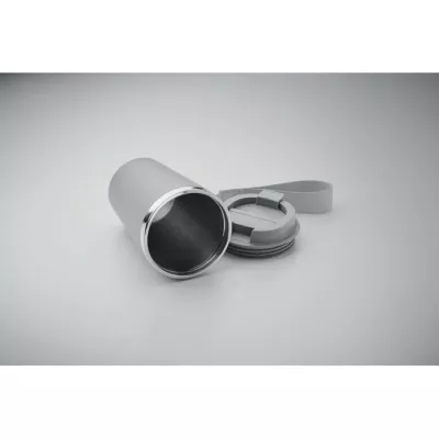 Kubek termiczny 350 ml z paskiem na nadgarstek TOPAZ - Szary (MO2317-07)