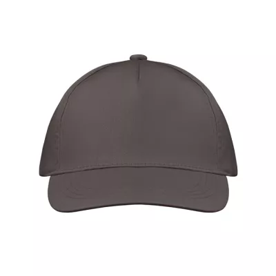 Czapka z daszkiem 5-panelowa z bawełny 160 g/m² BUZZ - Kamienny Szary (MO1447-15)