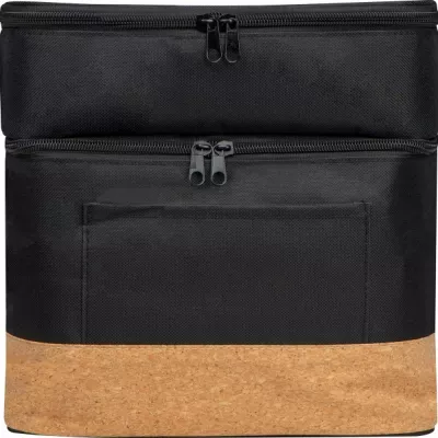 Torba termiczna RPET na 6 puszek 500 ml WOLFGANG - czarny (6261003)