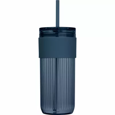 Kubek akrylowy ze słomką 660 ml SOLEDAD - light grey (8552944)