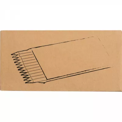 Kredki drewniane 12 kolorów MATEO - beżowy (1316413)