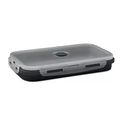 Lunchbox składany silikonowy 1200 ml KOLAPSO - Czarny (MO2549-03)