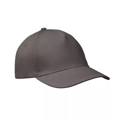 Czapka z daszkiem 5-panelowa z bawełny 160 g/m² BUZZ - Kamienny Szary (MO1447-15)