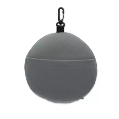 Poduszka podróżna 2 w 1 z maską na oczy SOFT NUIT - Kamienny Szary (MO2907-15)