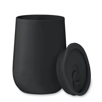 Kubek dwuścienny z PP 300 ml GO - Czarny (MO2444-03)