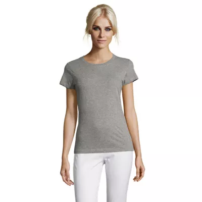 Koszulka damska dopasowana 150 g/m² Sol's REGENT WOMEN - Szary Melanż (S01825-GM)