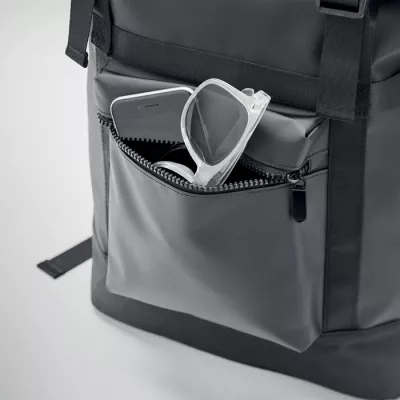 Plecak rolltop z tarpauliny JAYA BAG - Czarny (MO6939-03)