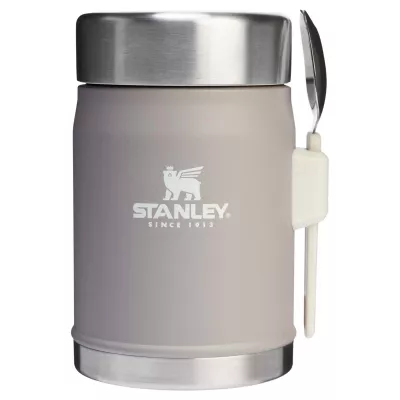 Słoik na żywność Stanley Legendary z łyżko-widelcem, o pojemności 400 ml - Szary (10088182)