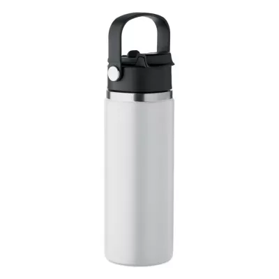 Butelka termiczna ze słomką 500 ml SUMA GRIP - Bialy (MO2775-06)