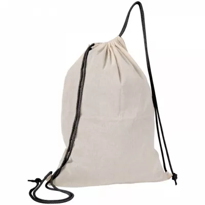 Worek sportowy bawełniany 140 g/m2 LONDONDERRY - czarny (092003)