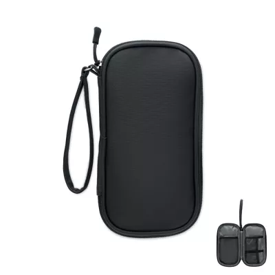 Etui na akcesoria z RPET 600D ALLTHERE - Czarny (MO2859-03)