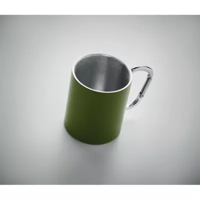 Kubek stalowy z karabińczykiem 300 ml TRUMBA - Ciemnozielony (MO6873-60)