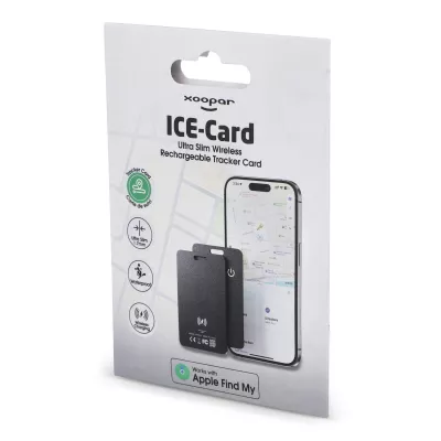 Xoopar ICE-Card Ultra-cienka karta śledząca z możliwością ładowania - czarny (LT41801-N0002)