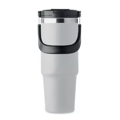 Kubek termiczny ze słomką ze stali 850 ml SUMA HAND - Bialy (MO2561-06)