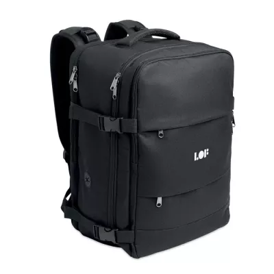Plecak kabinowy z RPET na laptop 15" FLYHIGH - Czarny (MO2784-03)