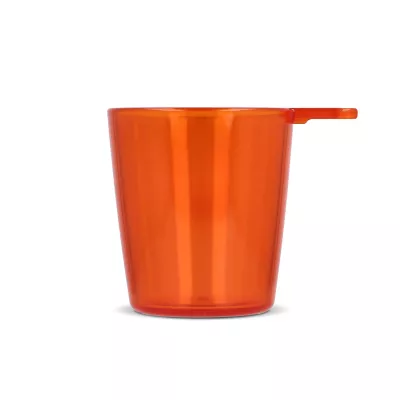 Kieliszek festiwalowy ze smyczą - pomarańczowy transparentny (LT90870-N0426)