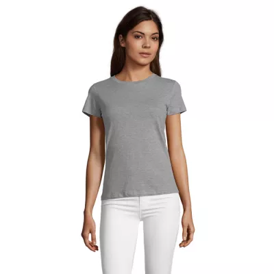 Koszulka damska 150 g/m² Sol's REGENT FIT WOMEN - Szary Melanż (S02758-GM)