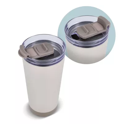 Kubek termiczny InSideOut ze stali nierdzewnej o podwójnych ściankach, 600 ml - beżowy (LT57017-N0055)
