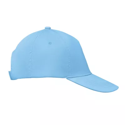 Czapka z daszkiem 5-panelowa z bawełny 160 g/m² BUZZ - Baby Blue (MO1447-66)