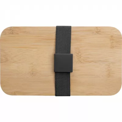 Lunch box ze sztućcami 600 ml SALVATORE - czarny (8253103)