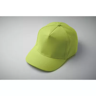 Czapka z daszkiem 5-panelowa z bawełny 180 g/m² SUNNY - Limonka (MO2345-48)