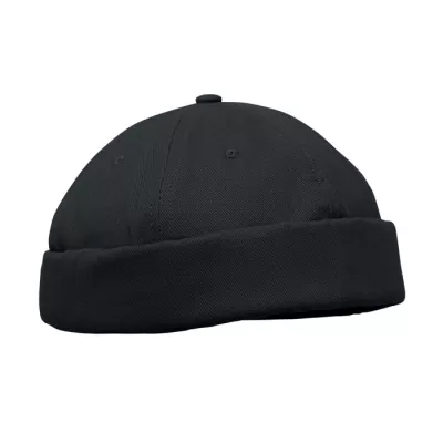 Czapka docker ze szczotkowanej bawełny 260 g/m² DOCK - Czarny (MO2923-03)