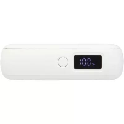 Acrux powerbank do tabletu o pojemności 10 000 mAh i mocy 35 W z wbudowanym kablem typu C - wykonany z tworzyw sztucznych pochodzących z recyklingu. - Biały (12445001)