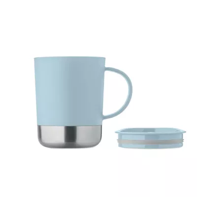 Kubek z PP z przesuwaną pokrywką 300 ml BEAKER - Baby Blue (MO2772-66)