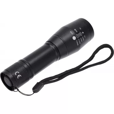 Latarka LED aluminiowa DAVID - czarny (8118503)