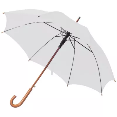 Parasol automatyczny drewniany Ø105 cm NANCY - biały (513106)